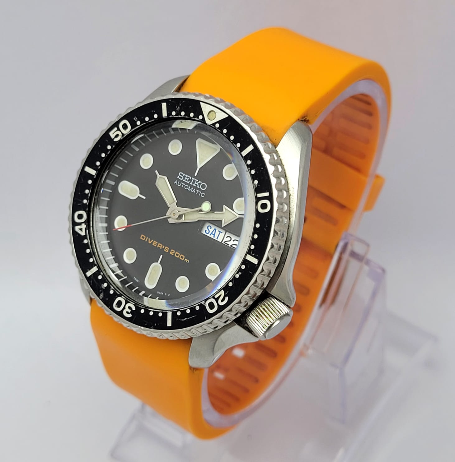 Seiko 7S26-0020 Automatic Day/Date Scuba Diver Vintage Men's Watch
