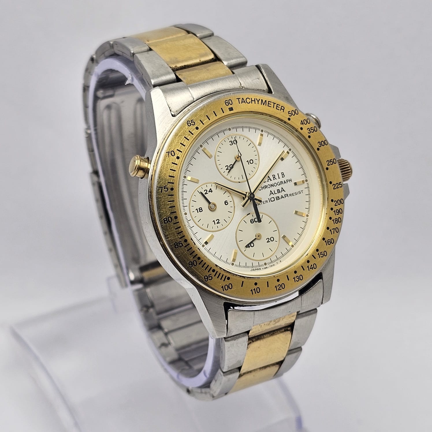 Seiko Alba Carib Y189-7A10 Chronograph Quartz Vintage Men's Watch - Image 3