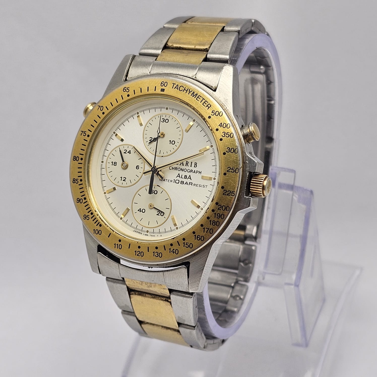 Seiko Alba Carib Y189-7A10 Chronograph Quartz Vintage Men's Watch - Image 4