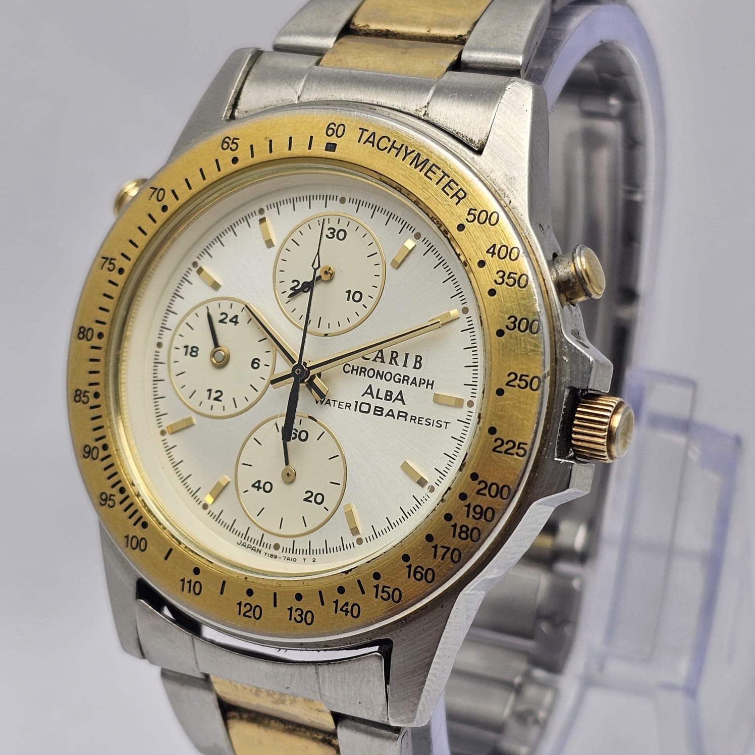Seiko Alba Carib Y189-7A10 Chronograph Quartz Vintage Men's Watch - Image 2