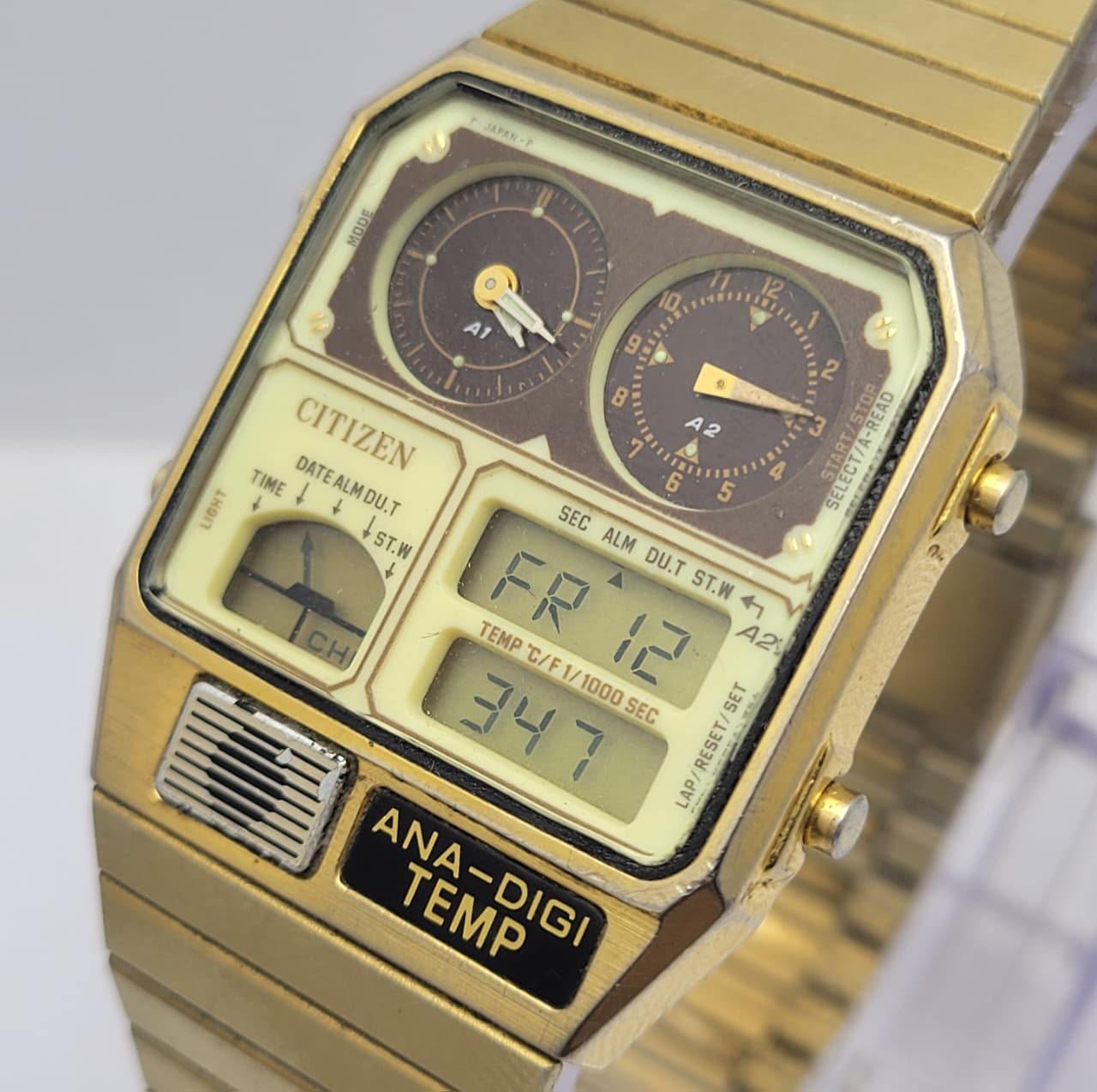 Citizen Ana-Digi Temp 8982-085027 Quartz Vintage Men's Watch - Image 2
