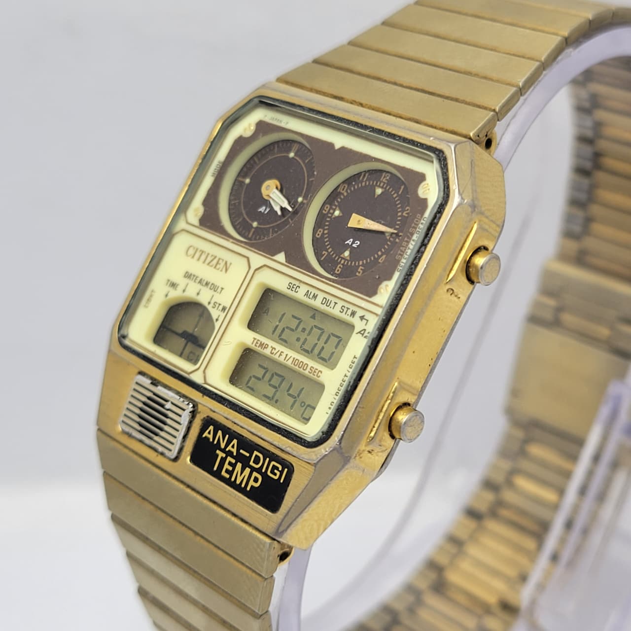 Citizen Ana-Digi Temp 8982-085027 Quartz Vintage Men's Watch - Image 6