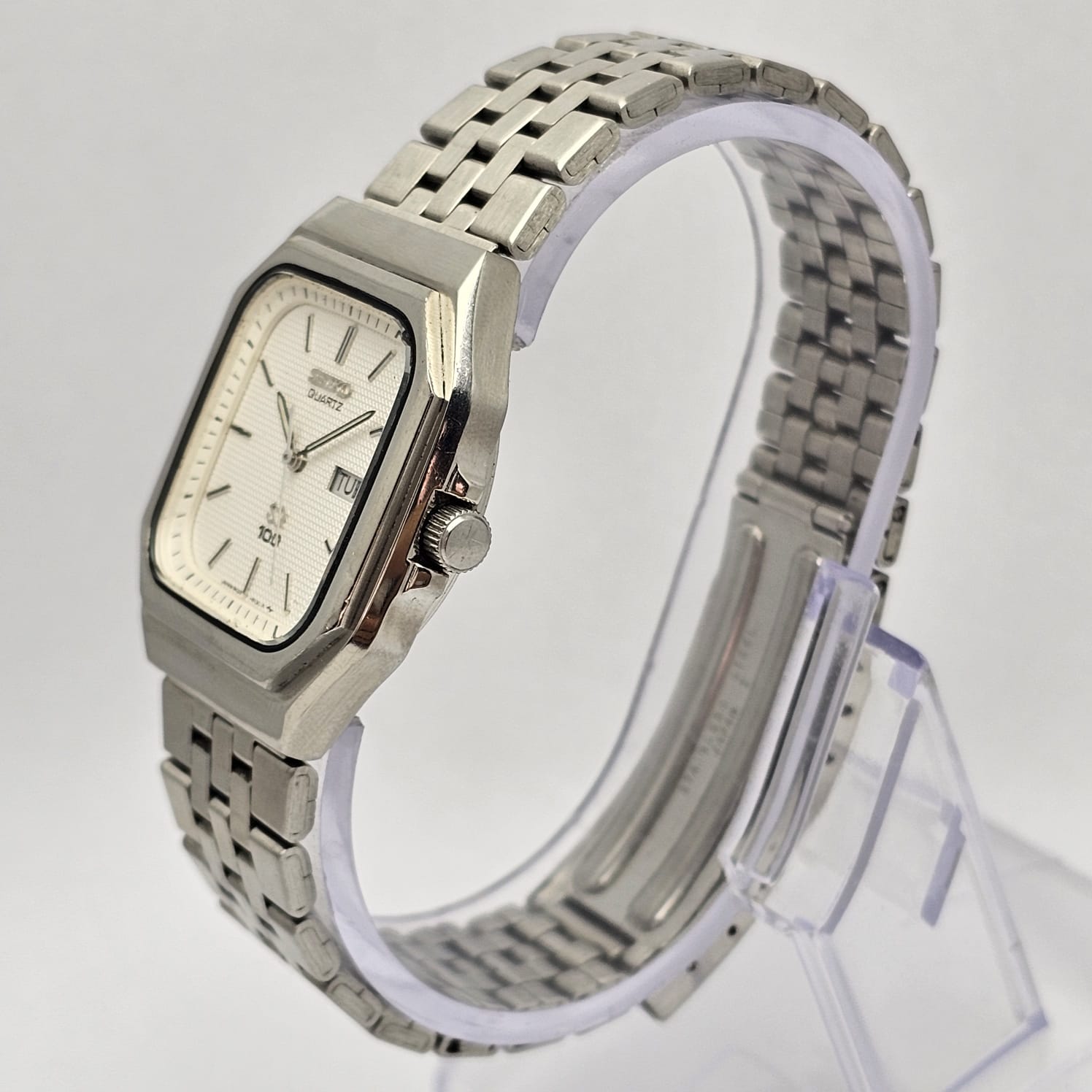 Seiko SQ100 Quartz 8C23-5110 Day/Date Vintage Men's Watch