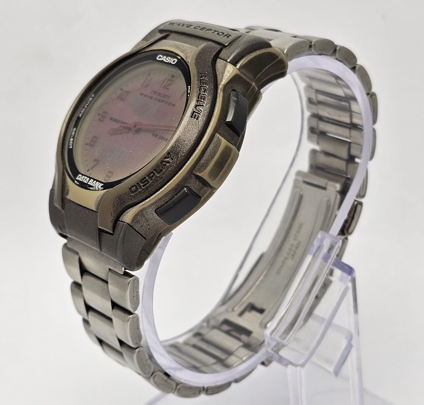 Casio Twincept Wave Ceptor Data Bank Quartz WVA-200 Ana/Digi Vintage Men's Watch - Image 6