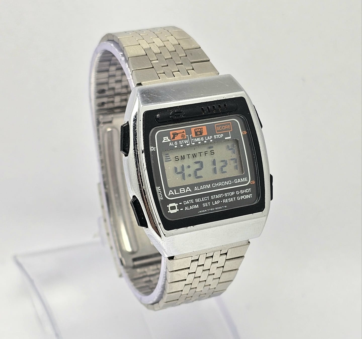 Seiko Alba Y760-5000 Alarm Chronograph Vintage Men's Game Watch - Image 4