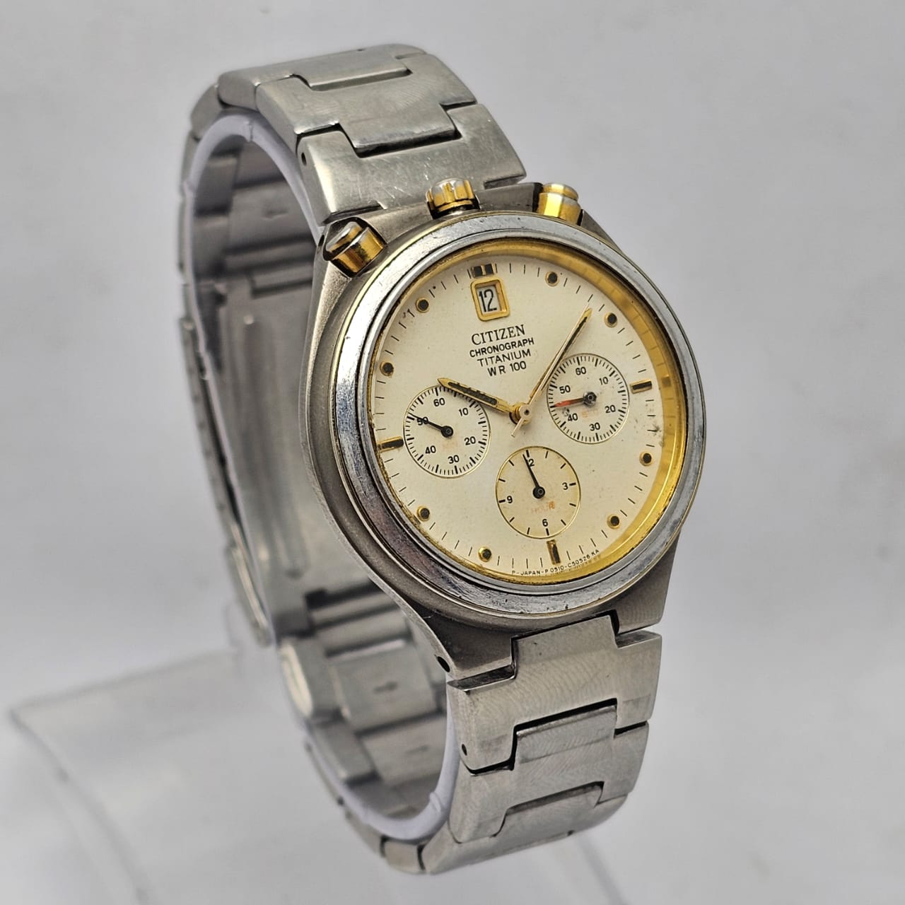 Citizen Bullhead Titanium 0510-C50383 TA Chronograph Vintage Men's Watch - Image 3