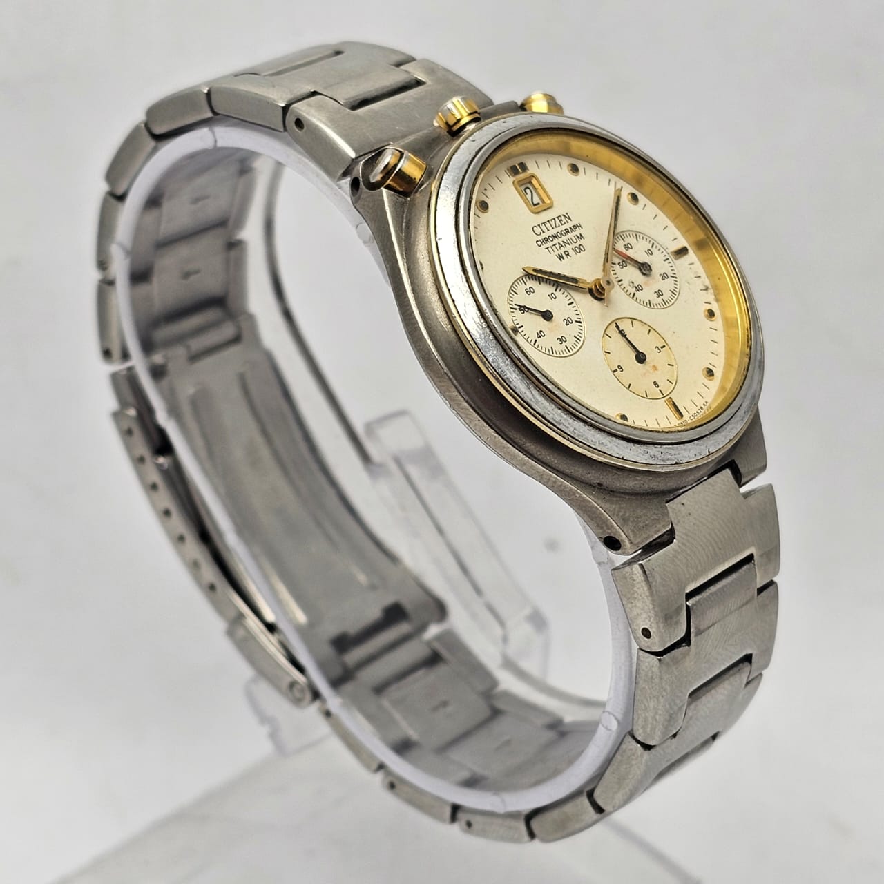 Citizen Bullhead Titanium 0510-C50383 TA Chronograph Vintage Men's Watch - Image 5