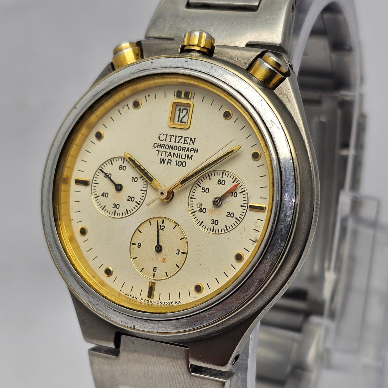 Citizen Bullhead Titanium 0510-C50383 TA Chronograph Vintage Men's Watch - Image 2