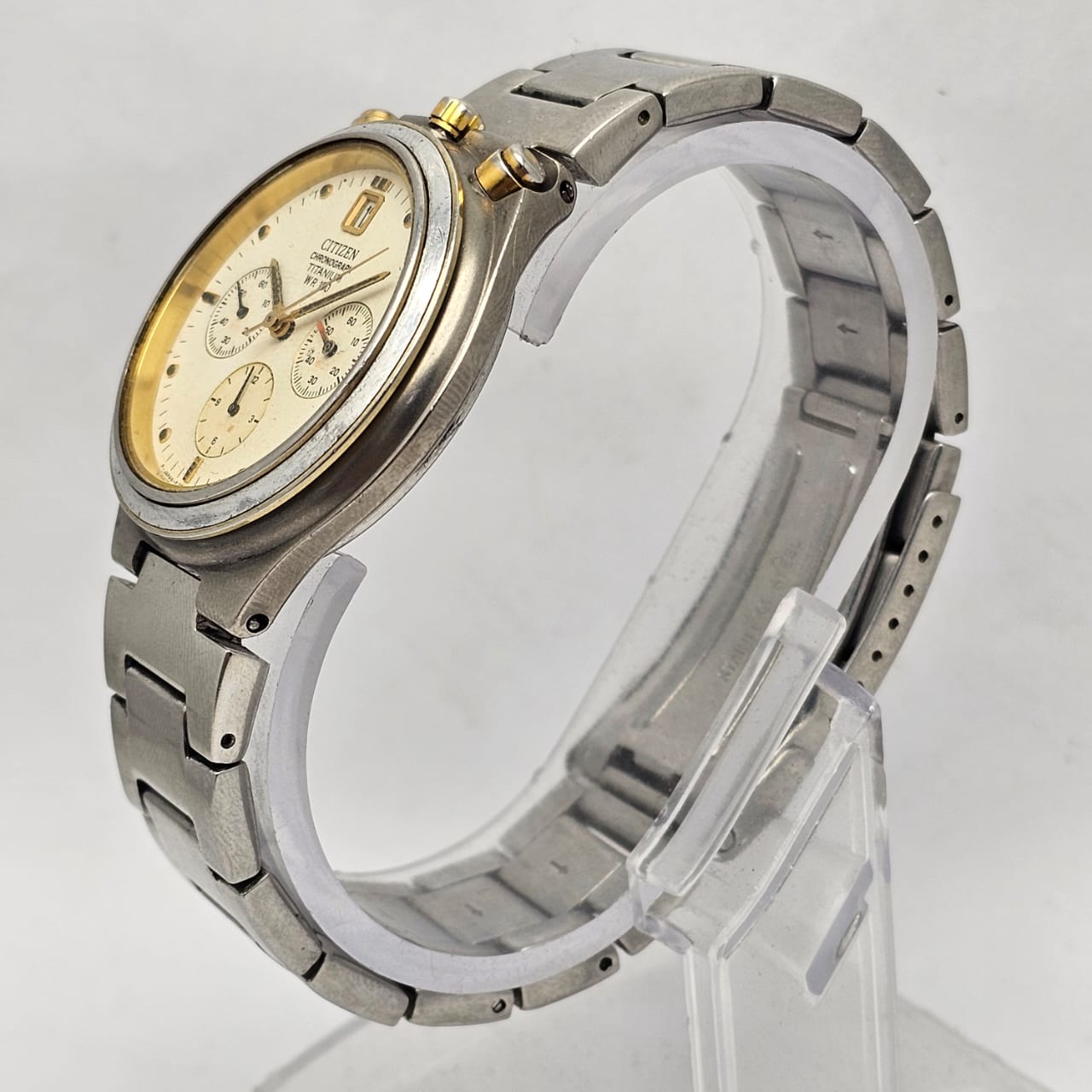 Citizen Bullhead Titanium 0510-C50383 TA Chronograph Vintage Men's Watch - Image 6