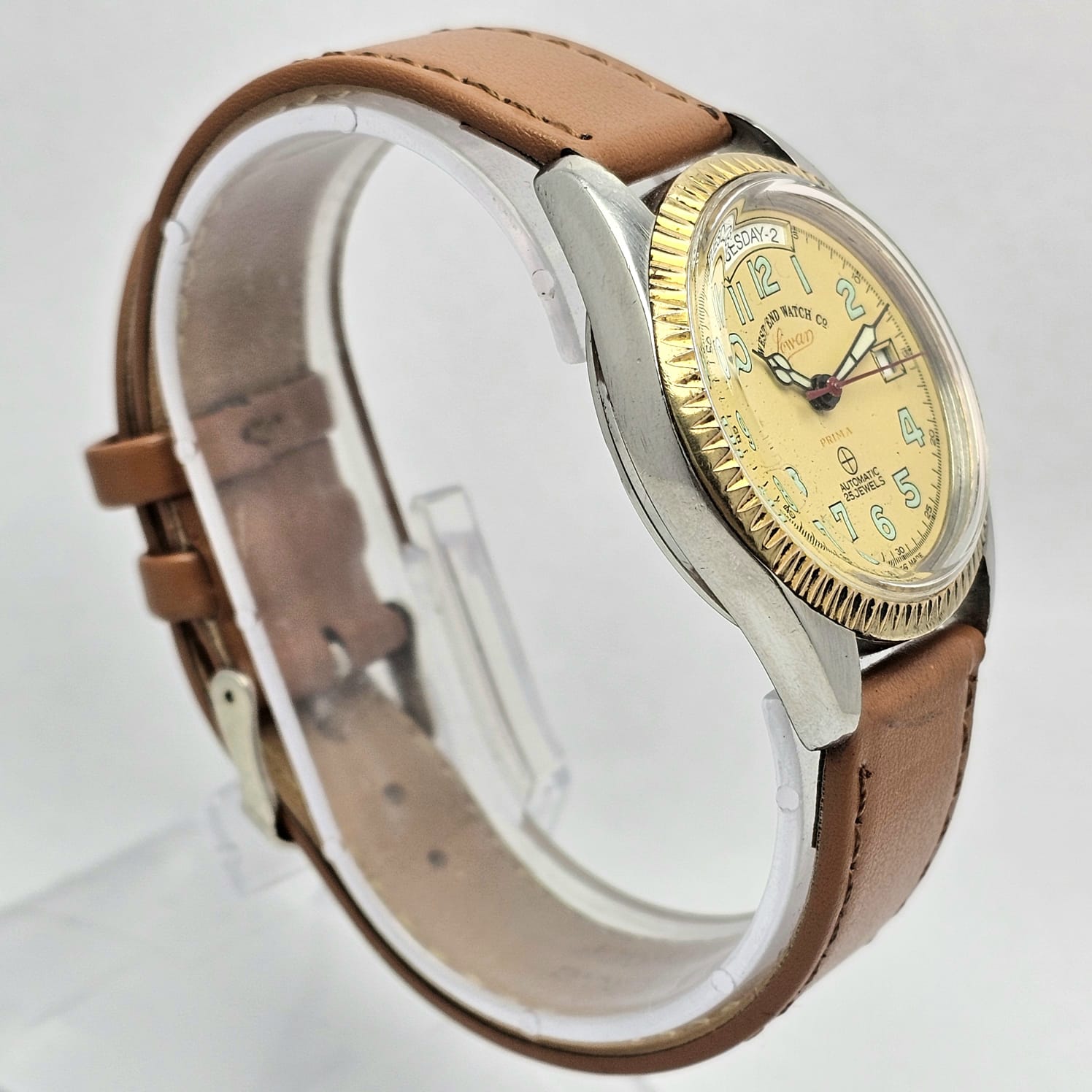 West End Watch Co Sowar Prima President Day/Date Automatic Vintage Men's Watch