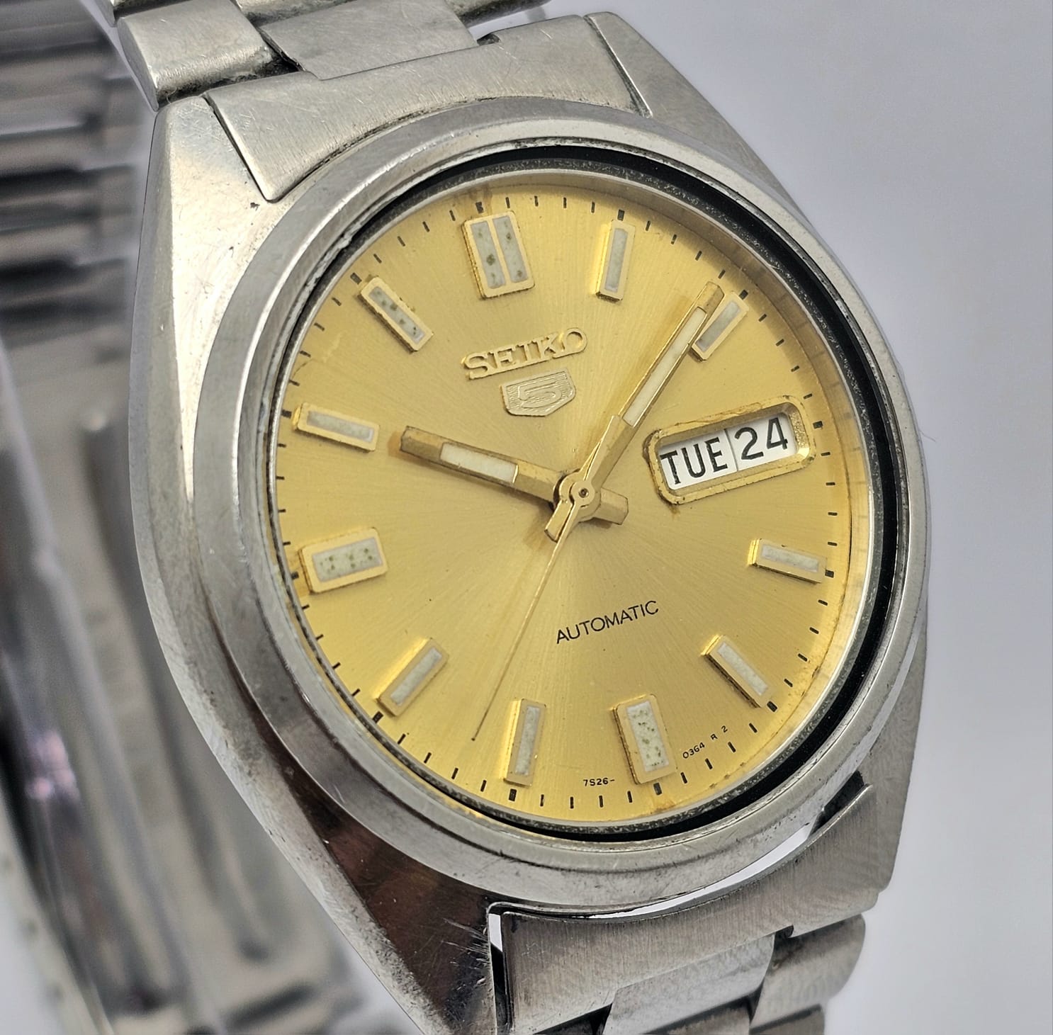 Seiko 5 Automatic 7S26-3040 Day/Date Vintage Men's Watch