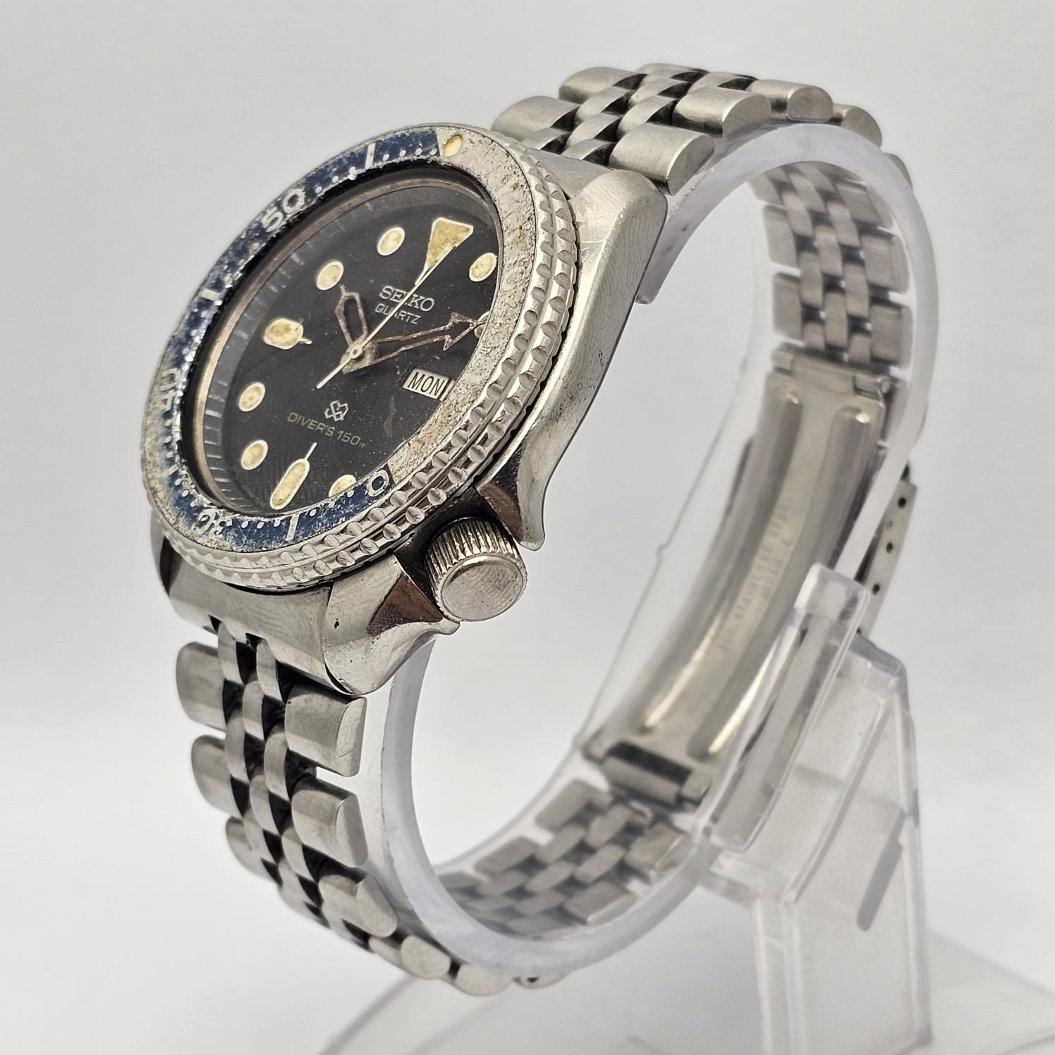 Seiko Quartz Diver 7548-700B Pepsi Bezel Day/Date Vintage Men's - Image 5