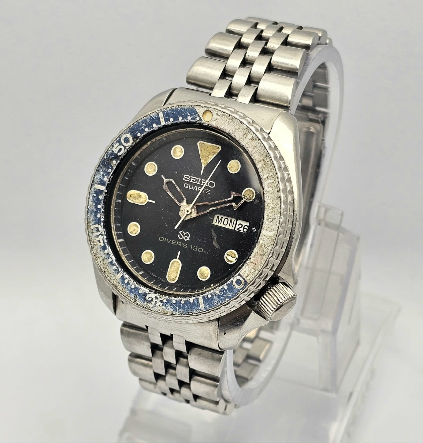 Seiko Quartz Diver 7548-700B Pepsi Bezel Day/Date Vintage Men's - Image 3