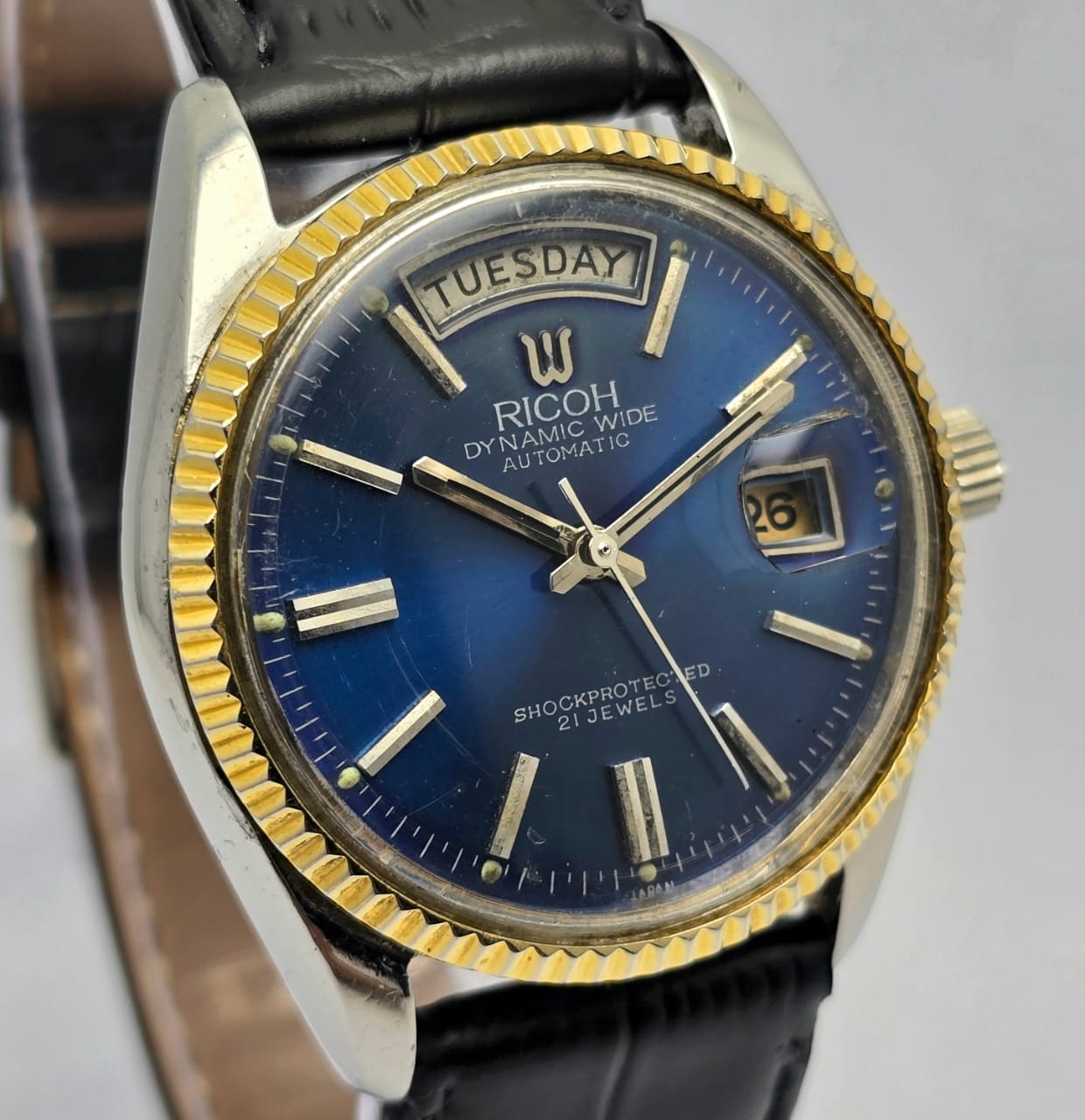 Ricoh Dynamic Wide President Day/Date Automatic Vintage Men's Watch