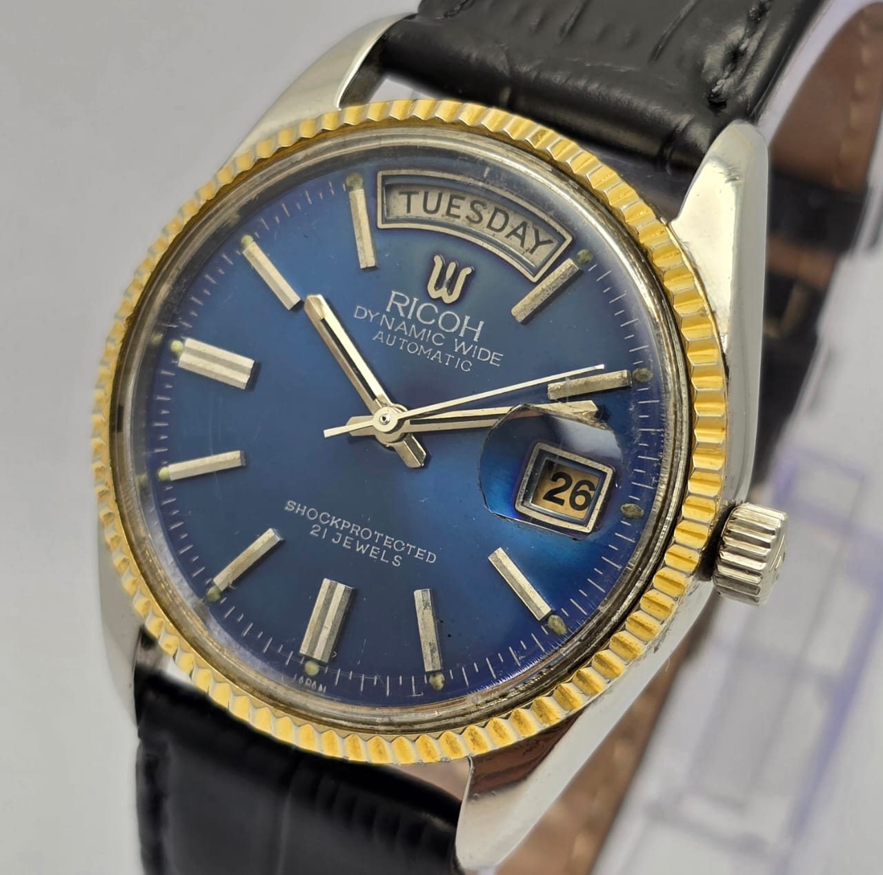 Ricoh Dynamic Wide President Day/Date Automatic Vintage Men's Watch - Image 2