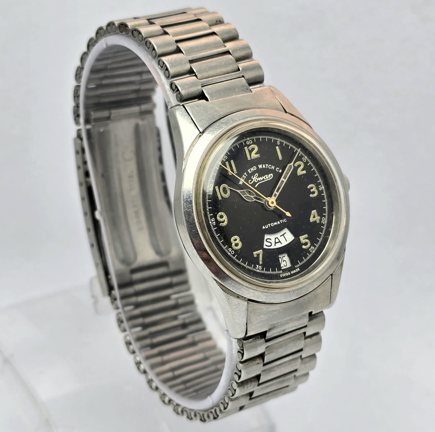 West End Watch Co Sowar S-4149 Automatic Military Dial Vintage Men's Watch