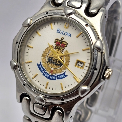 Bulova Quartz Royal Hong Kong Police Limited Edition Gifted Vintage Men's Watch (5)