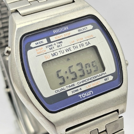 Ricoh Town Chronograph Digital Quartz Vintage Men's Watch (1)