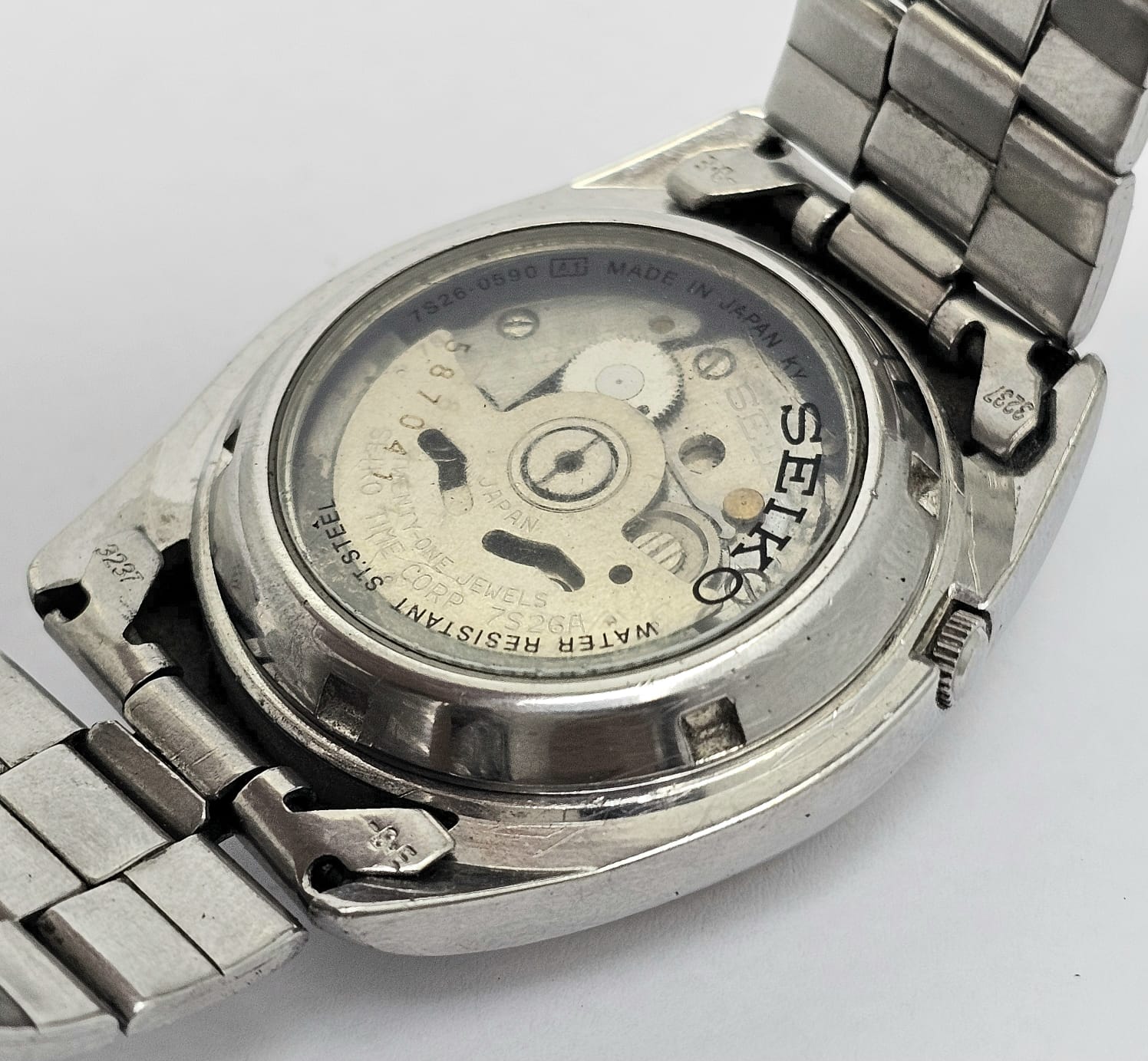 Seiko 5 Automatic 7S26-0590 Military Dial Day/Date Vintage Men's Watch - Image 8
