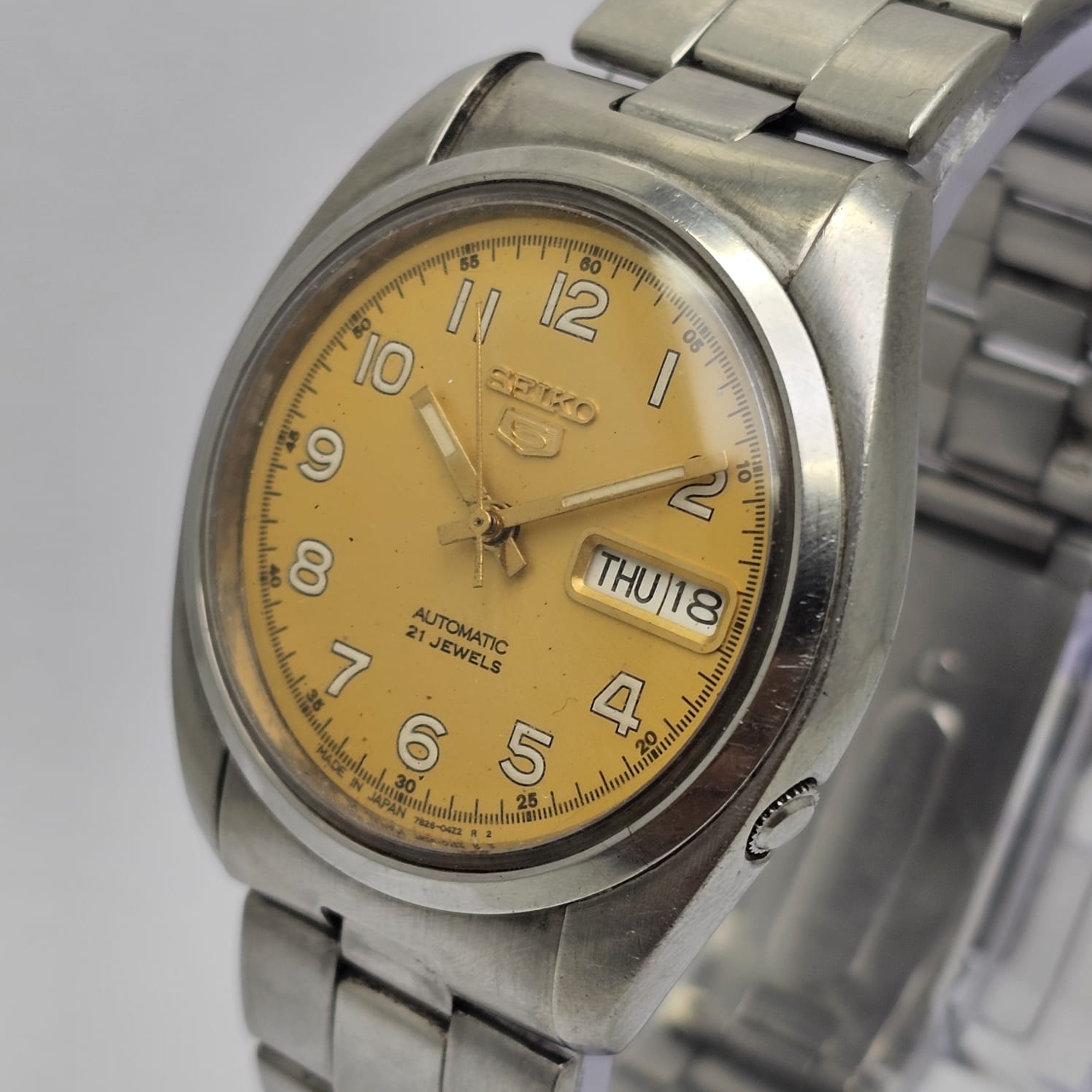 Seiko 5 Automatic 7S26-0590 Military Dial Day/Date Vintage Men's Watch - Image 2