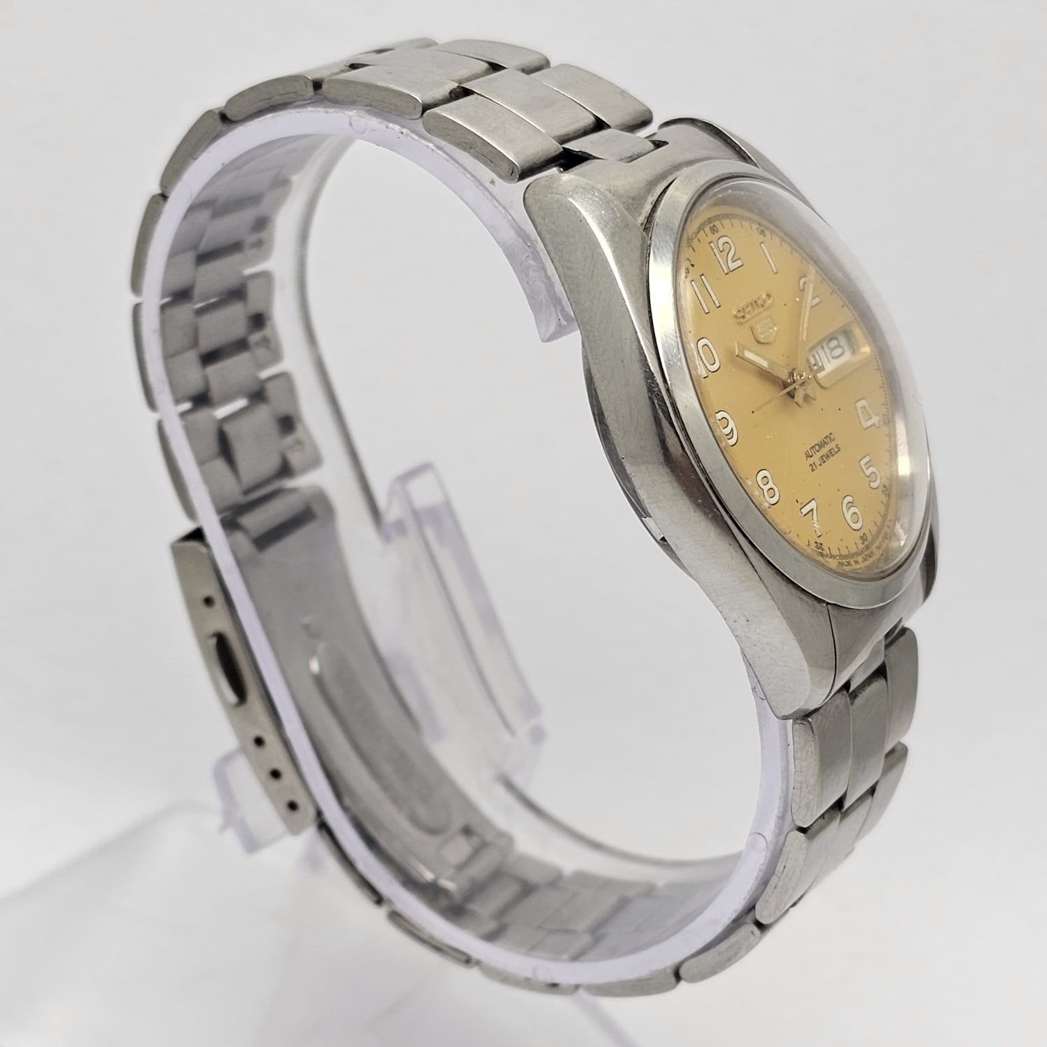 Seiko 5 Automatic 7S26-0590 Military Dial Day/Date Vintage Men's Watch - Image 5
