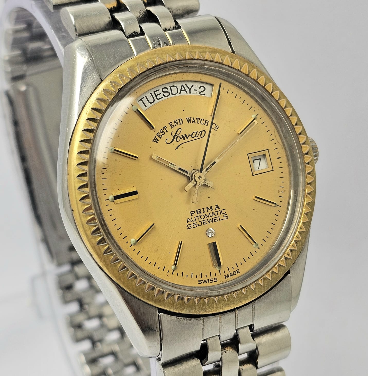 West End Watch Co Sowar Prima President Automatic K-5028 Vintage Men's Watch