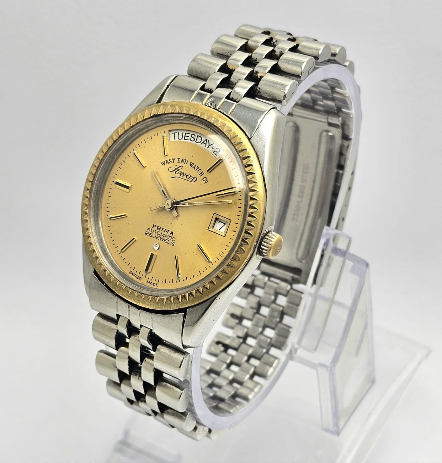 West End Watch Co Sowar Prima President Automatic K-5028 Vintage Men's Watch - Image 4