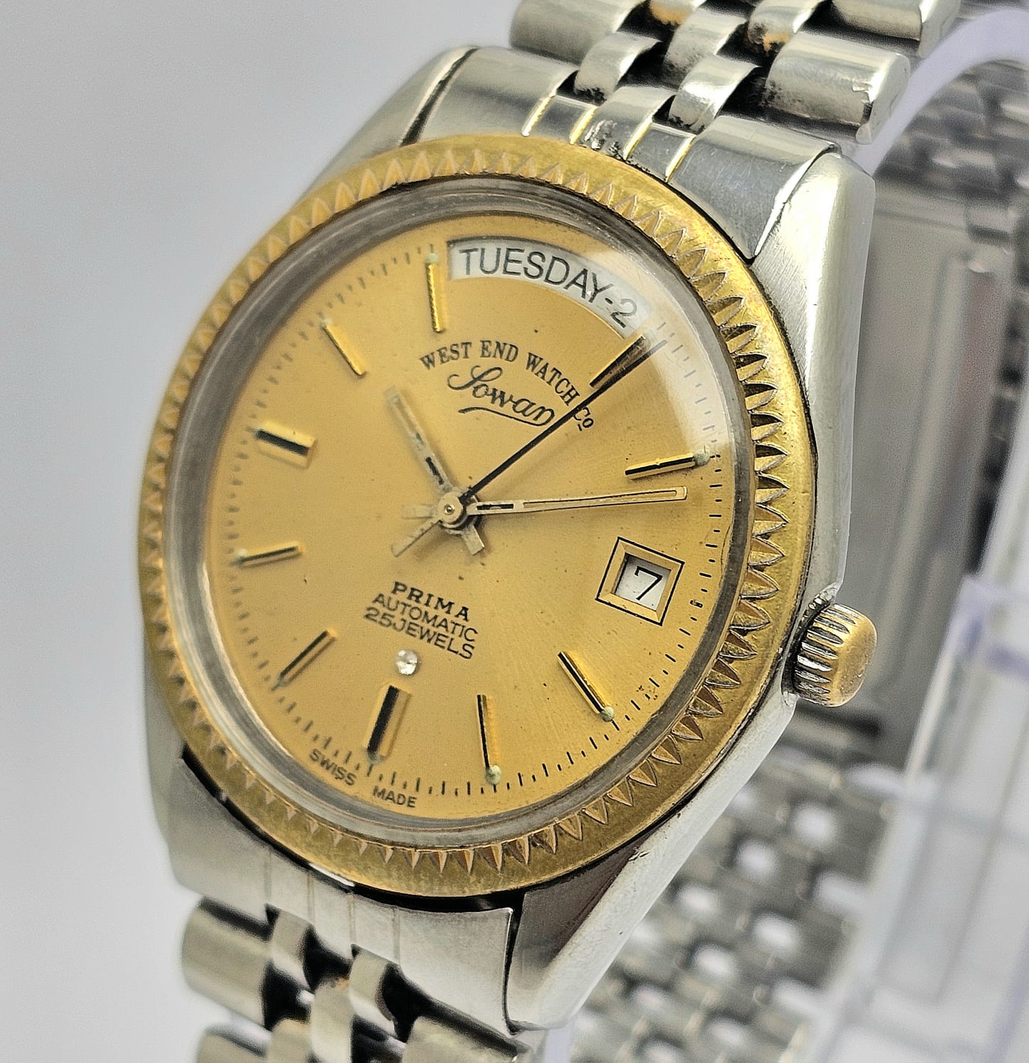 West End Watch Co Sowar Prima President Automatic K-5028 Vintage Men's Watch - Image 2