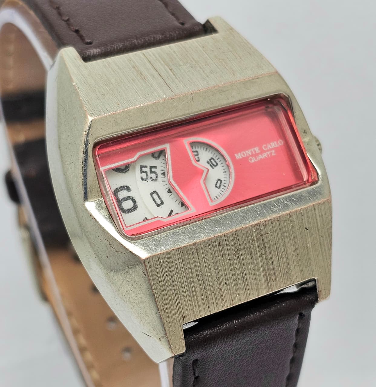 Monte Carlo Quartz jump hour Vintage Men's watch
