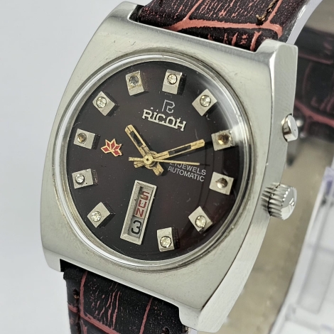 Ricoh Crystal 61361A Day/Date Automatic Vintage Men's Watch