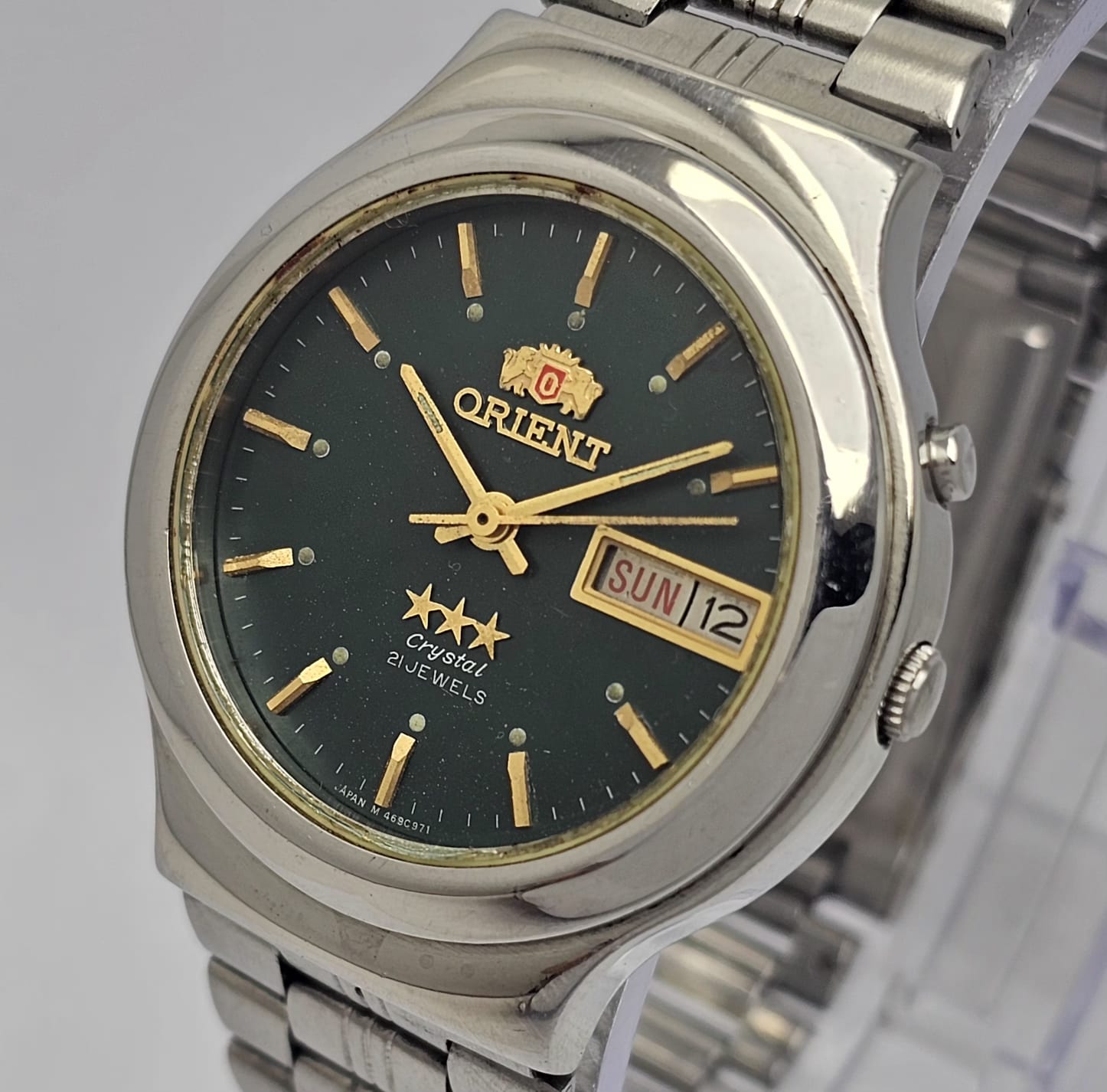 ORIENT Crystal 3 Star Automatic 0S469C971 Day/Date Vintage Men’s Watch ORIENT Crystal 3 Star Automatic 0S469C971 Day/Date Vintage Men’s Watch