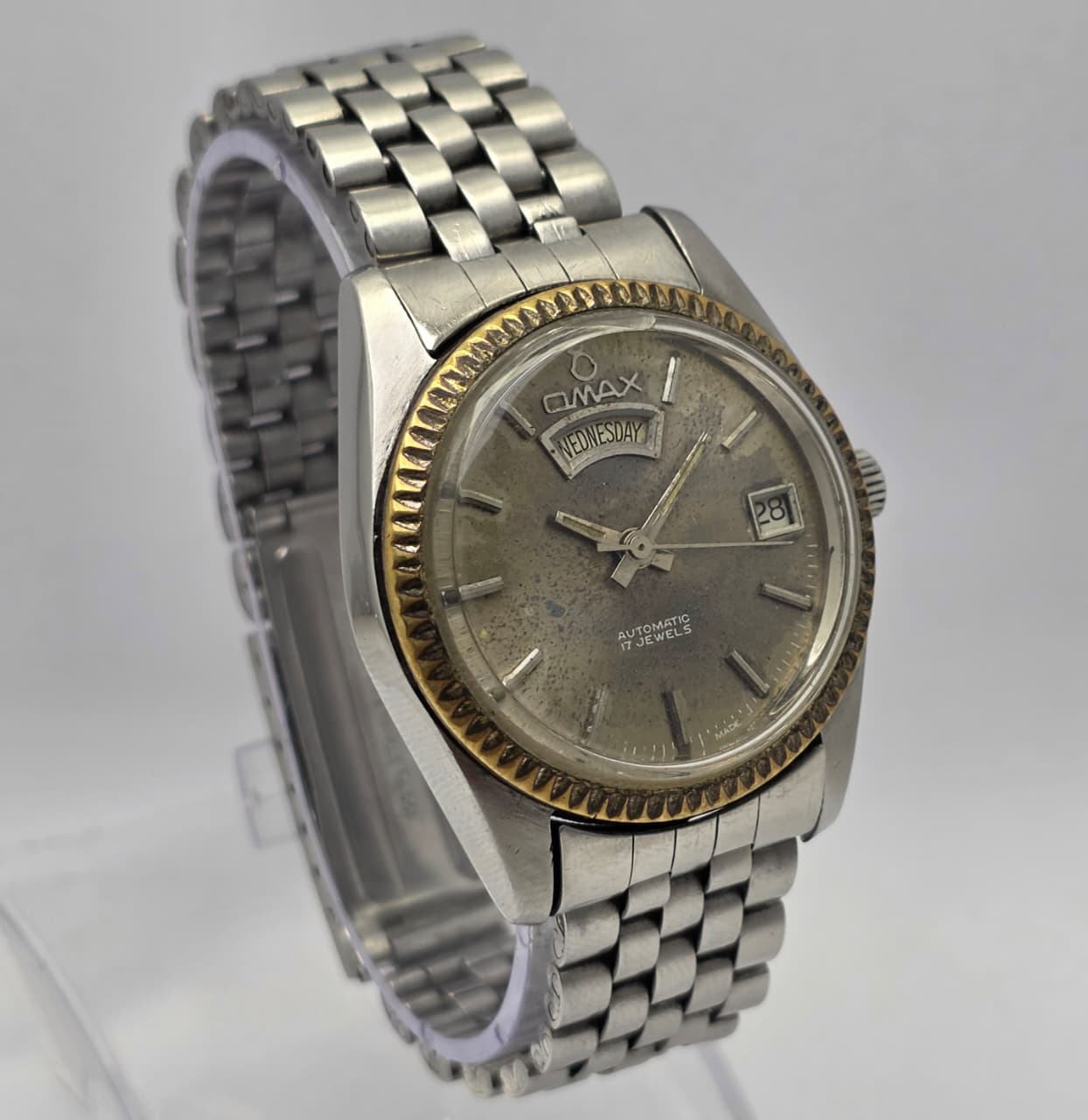 Omax President Day/Date Patina Dial Automatic Vitage Men's Watch Omax President Day/Date Patina Dial Automatic Vitage Men's Watch