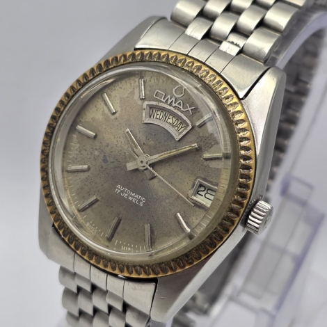 Omax President Day/Date Patina Dial Automatic Vitage Men's Watch