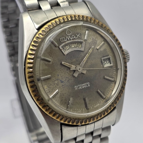 Omax President Day/Date Patina Dial Automatic Vitage Men's Watch