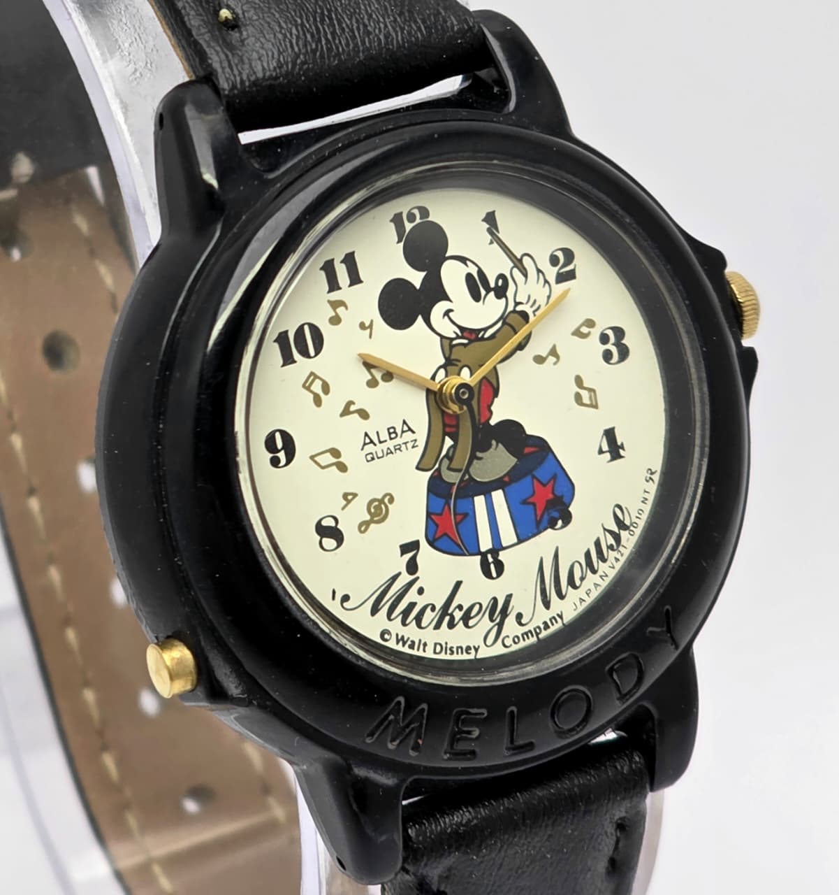Seiko Alba Mickey Mouse Melody Alarm V421-0010 Vintage Kids Watch