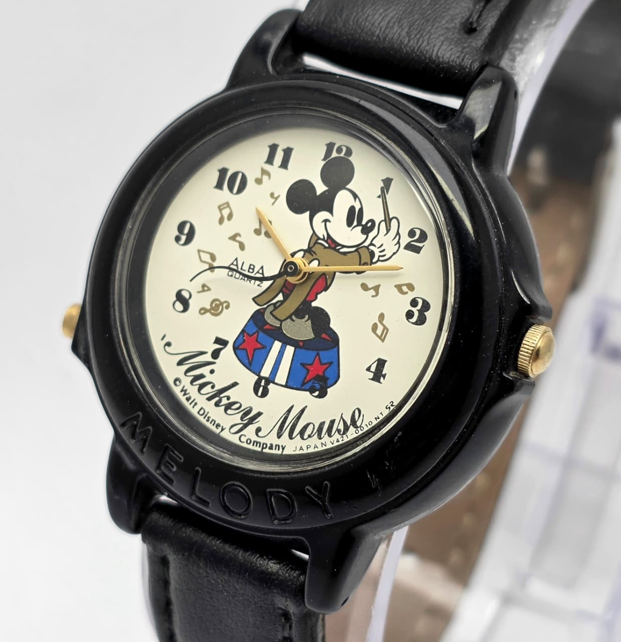 Seiko Alba Mickey Mouse Melody Alarm V421-0010 Vintage Kids Watch